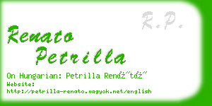 renato petrilla business card